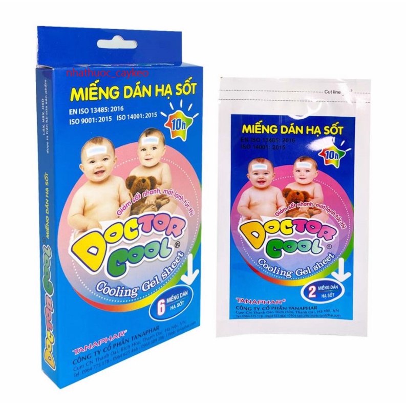 Miếng dán hạ nhiệt trẻ em Doctor_cool hộp 6 miếng Tanaphar Việt Nam