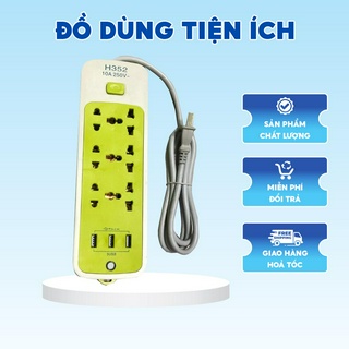 Ổ cắm điện đa năng, 6 ổ cắm và 3 cổng USB, ổ cắm điện USB, ổ cắm điện tiện dụng