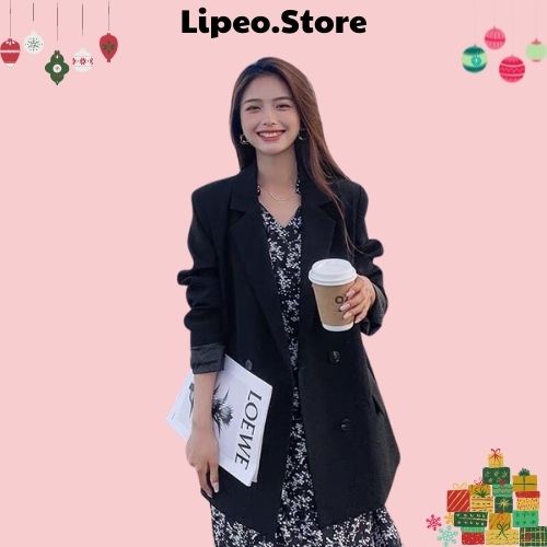 Áo blazer nữ 2 lớp, áo khoác vest dài tay | WebRaoVat - webraovat.net.vn