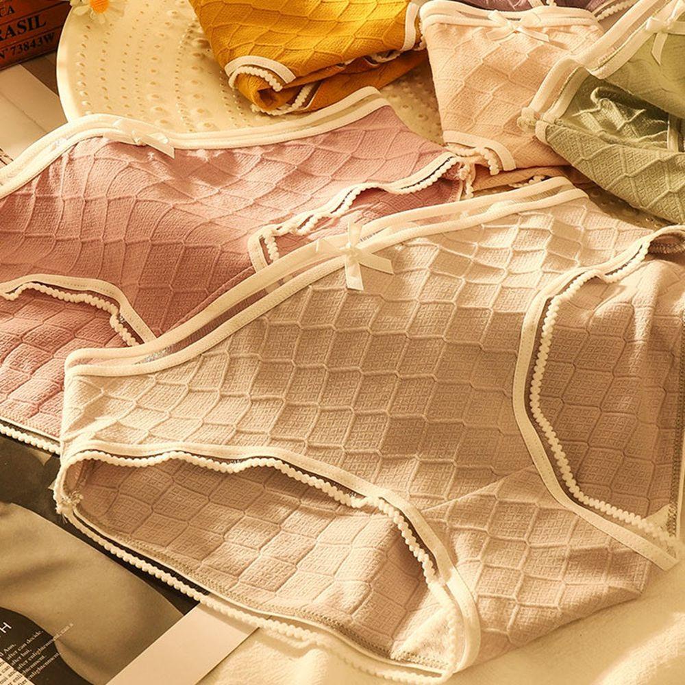 OCEANMAP Quần Lót Ren Nữ Co Dãn In Hình Quả Đào Ngọt Ngào