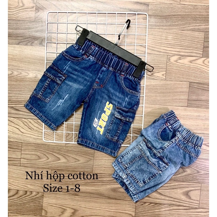 {10-25kg} Quần bò lửng, jean lửng bé trai size nhí (Hàng Jean cotton mềm mại)