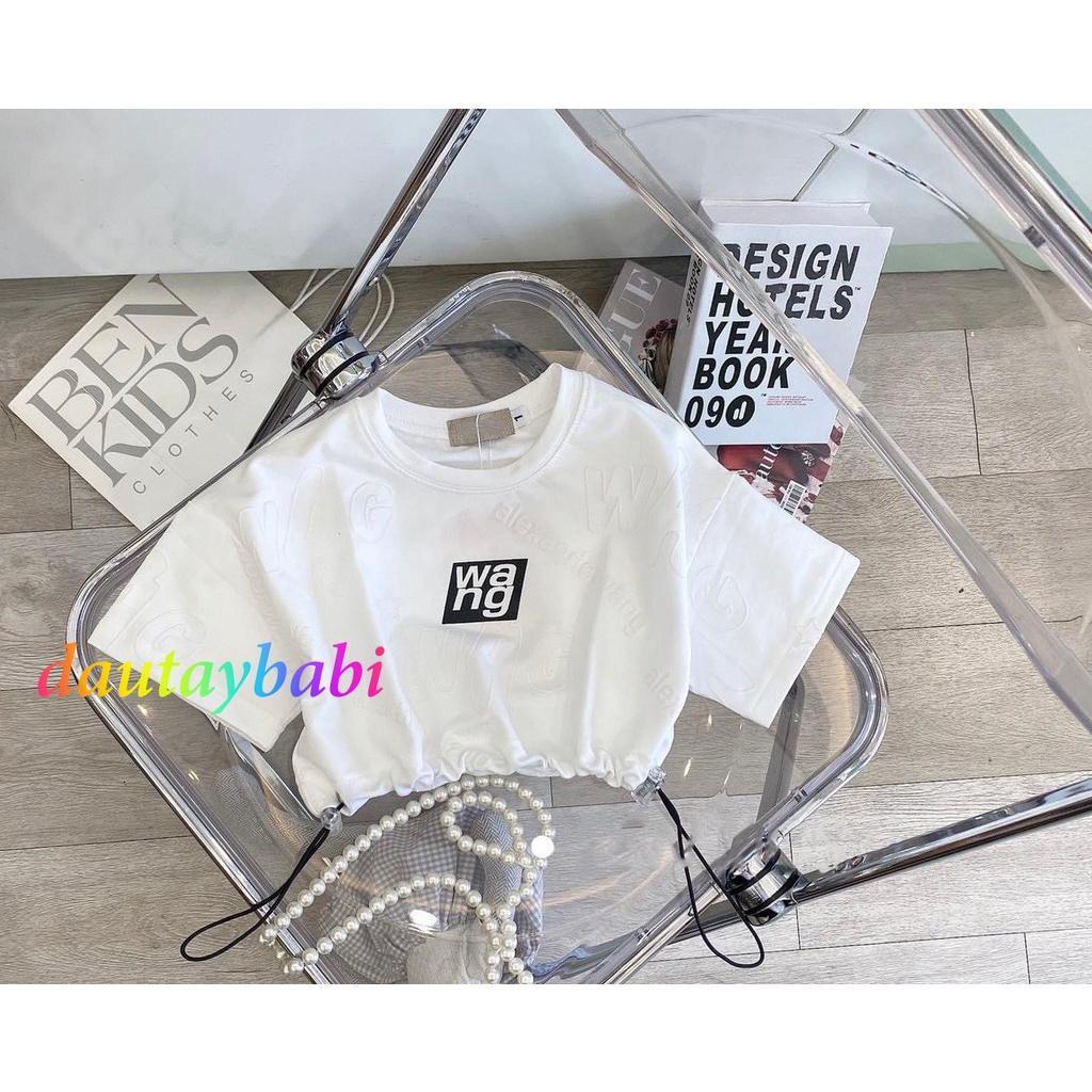 Áo croptop dây rút bé gái học nhảy  thun cotton mềm mịn co dãn cho bé  học nhảy đi chơi đều đẹp 10-54kg