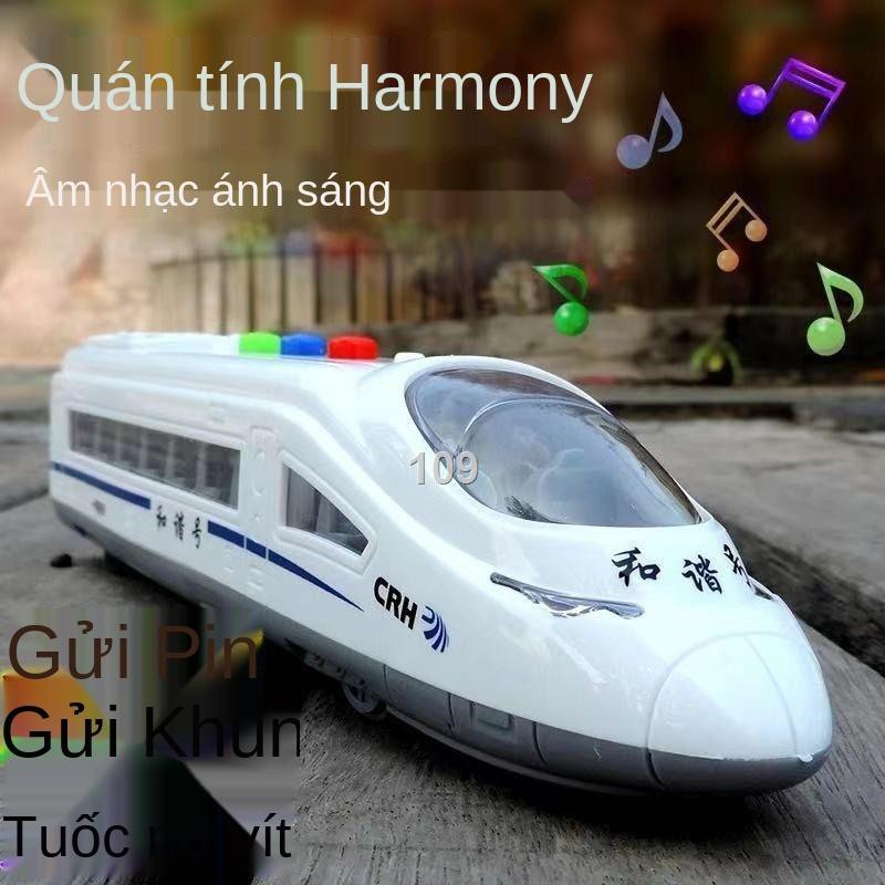 ZĐồ chơi trẻ em đường sắt cao tốc âm nhạc ánh sáng quán tính hài hòa số mô hình ô tô quà tặng