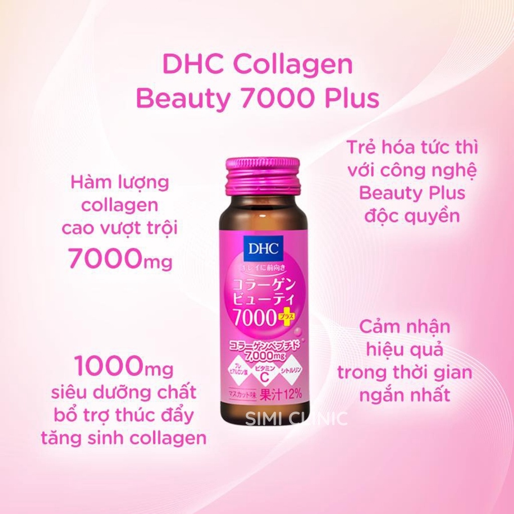 Collagen nước DHC Nhật Bản chống lão hóa cấp nước vitamin C dưỡng ẩm đẹp sáng da mặt toàn thân căng bóng mịn dạng uống