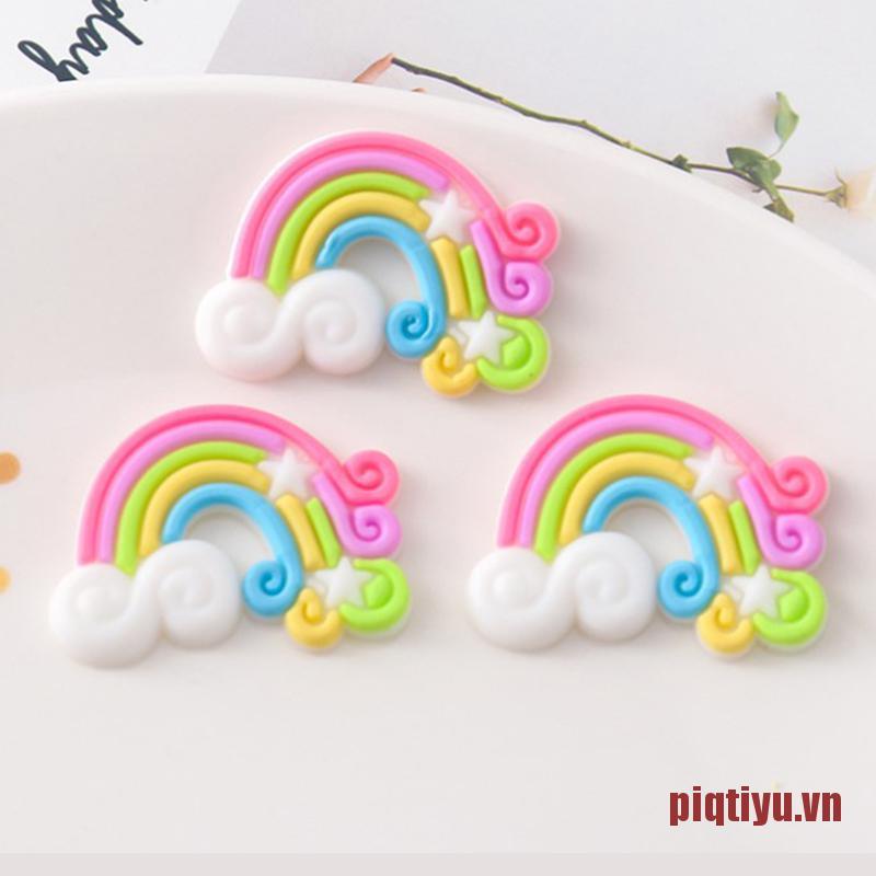 PiqtiYU 1pcs Rainbow PVC Flexible Glue Flat Back DIY Scrapbook Embellishment Craft