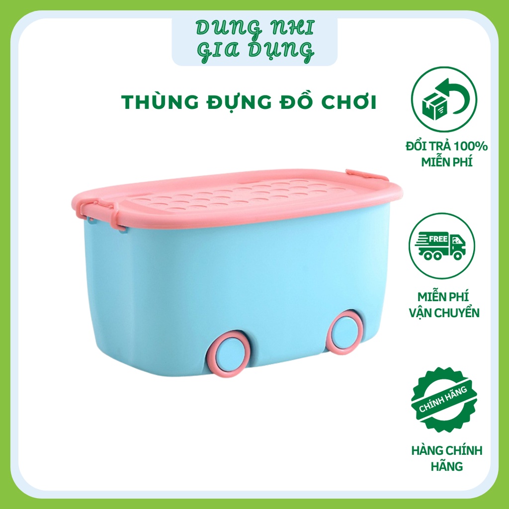 Thùng Đựng Đồ Chơi Có Bánh Xe Loại To Cho Bé Yêu Nhựa Sạch PP Thùng Nhựa Đựng Đồ