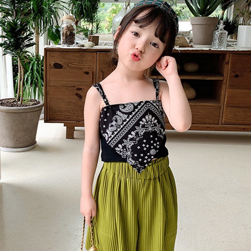 Áo Hai Dây Thiết Kế Mới Thời Trang Mùa Hè Theo Phong Cách Hàn Quốc Cho Bé Gái