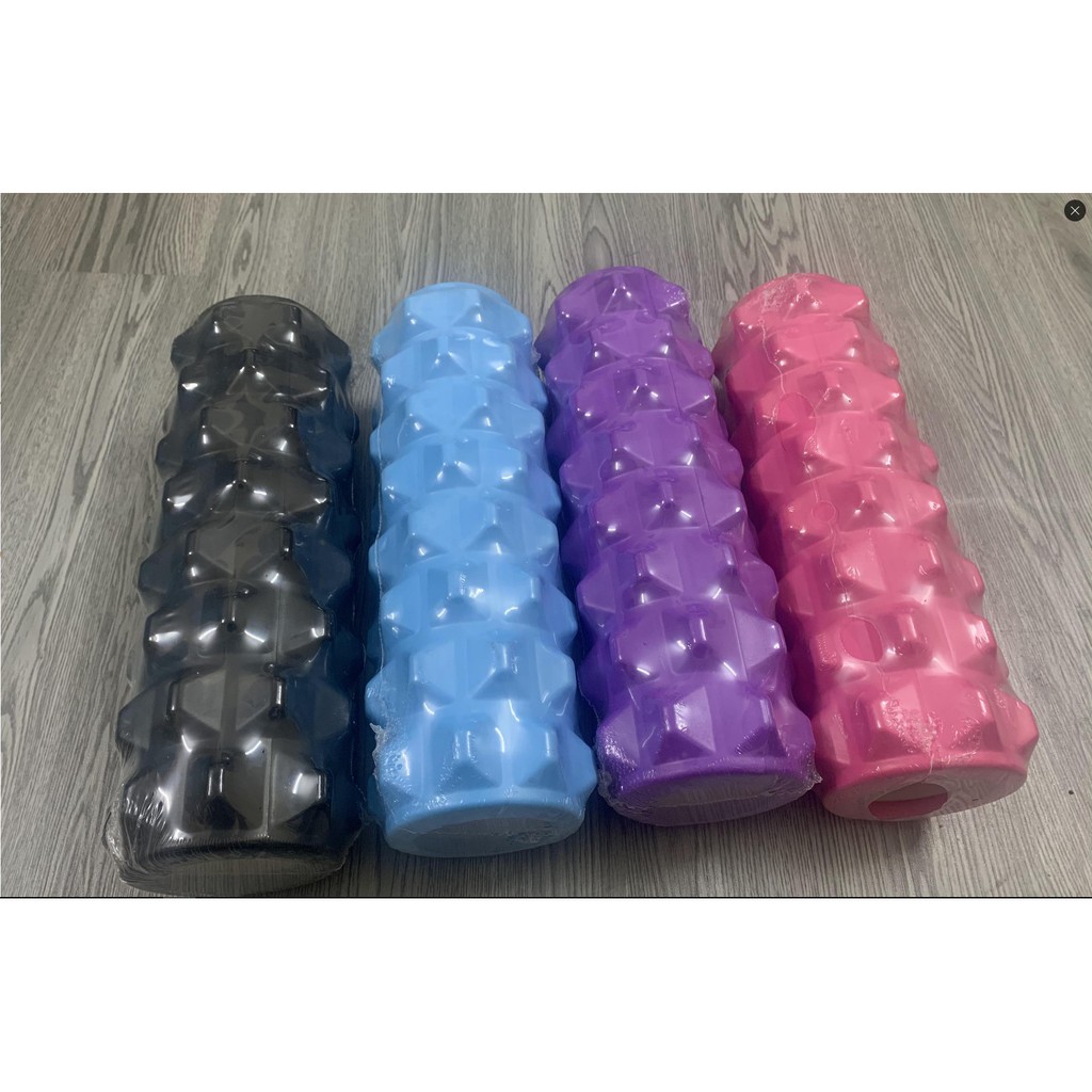 Con Lăn Massage Tập Yoga Gai Hình Tháp 33x12 cm - Ống Lăn Foam Roller Phục Hồi Cơ Sau Tập Luyện YO30