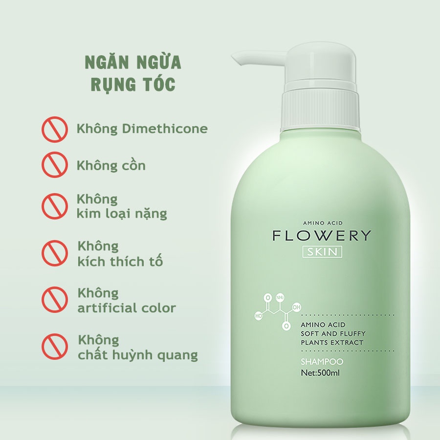 Dầu gội nước hoa muối biển Flowery 500ml