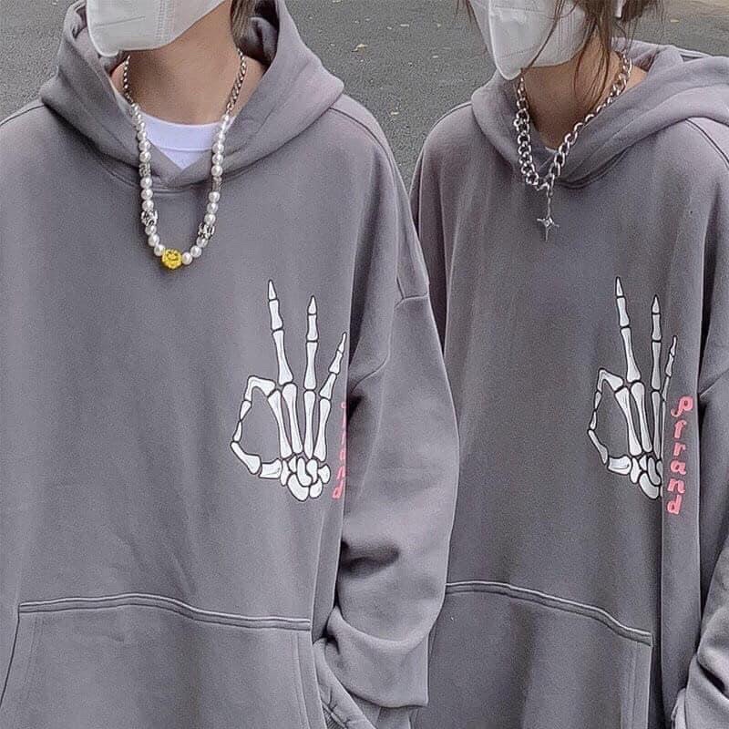 Áo Nỉ Mũ Hoodies Bàn Tay Xương Ullzang (Free ship/hàng có sẵn)