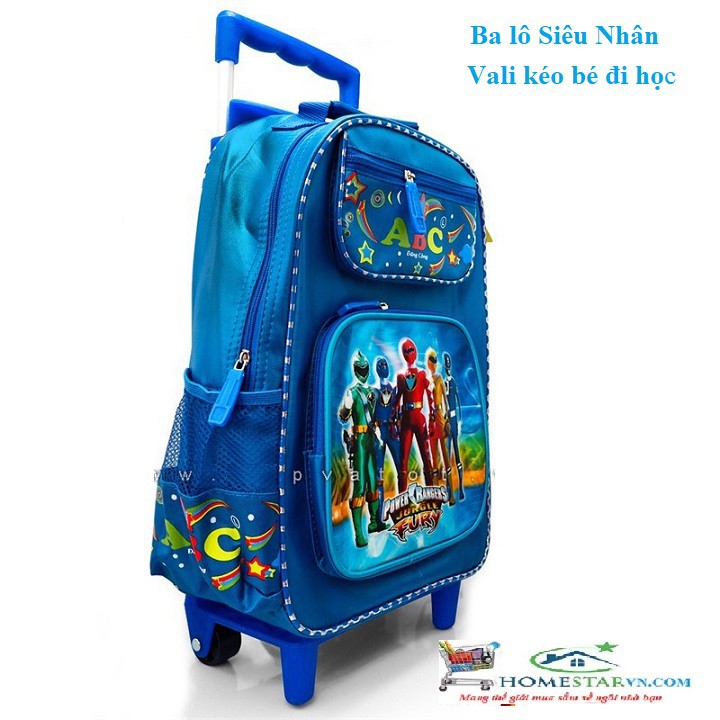 Ba lô kéo hoc sinh ABC T, balo đi học nhiều ngăn tiện dụng cho bé cở trung