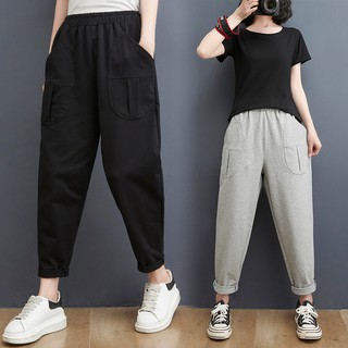 B377 Quần bigsize cạp chun dáng suông thời trang
