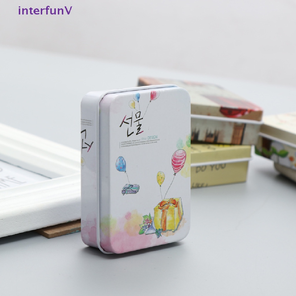 [InterfunV] Hộp Thiếc Hình Chữ Nhật Đựng Kẹp Tóc / Trang Sức Màu Sắc Ngẫu Nhiên [Mới]