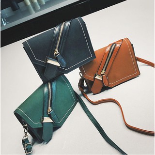 Túi da lộn khoá xéo đeo chéo xinh xắn neo bag