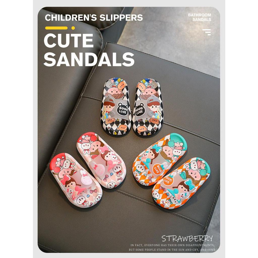 Dép bé gái Dép Đi Trong Nhà Tắm Chống Trượt Họa Tiết Hoạt Hình Dễ Thương Cho Bé