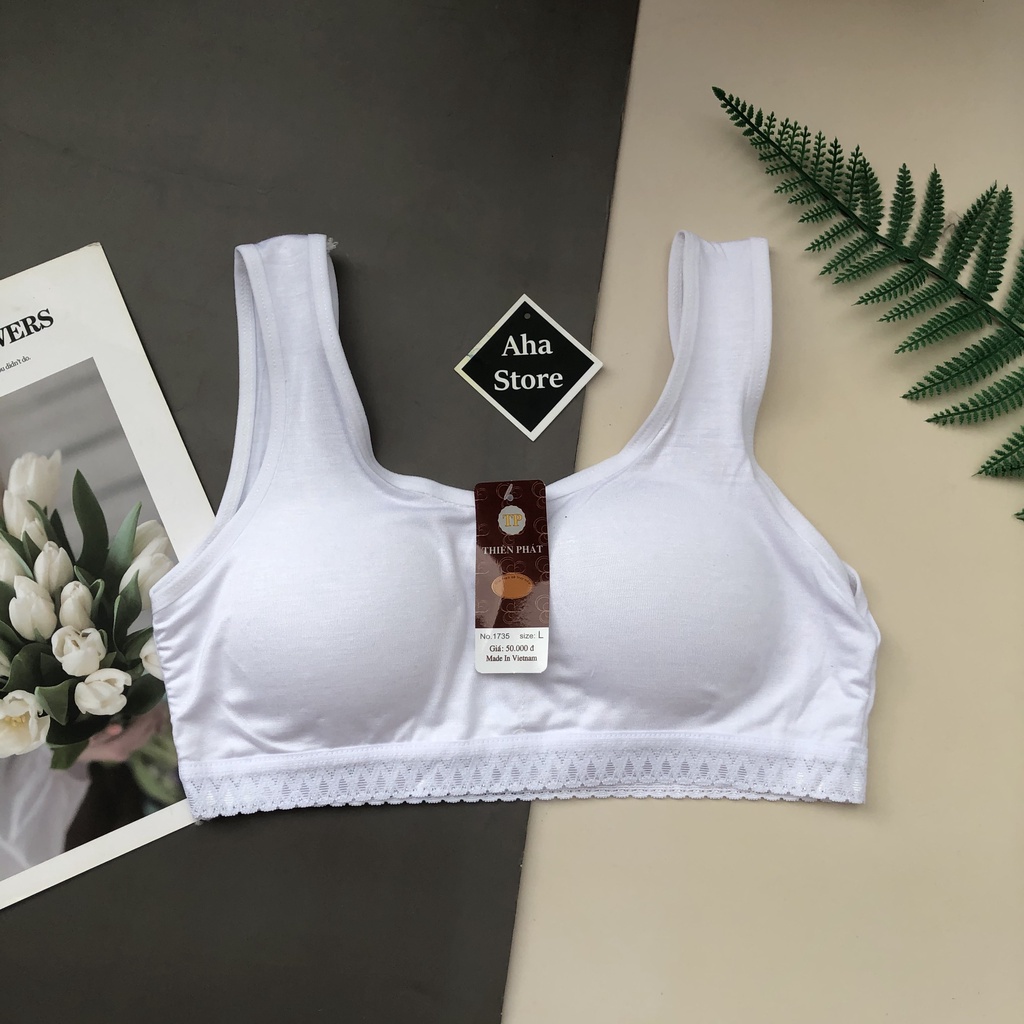 Áo bra học sinh trắng bigsize 40-80 kg cấp 2, cấp 3 chất cotton mềm mịn YiOn Underwear