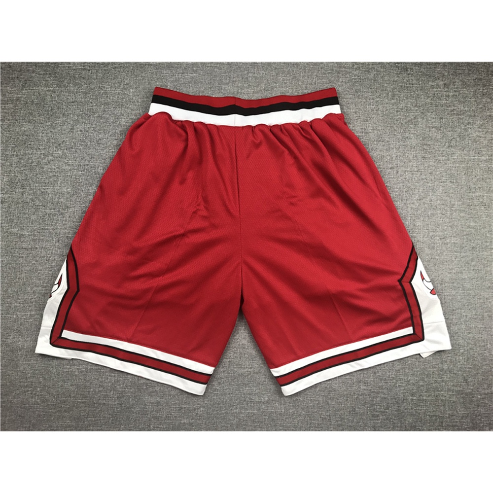 Quần Short Thêu Hình Bò Tót chicago bulls Phong Cách retro