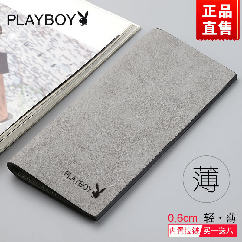 Ví Dài Siêu Mỏng Đựng Nhiều Thẻ Phong Cách Nhật Hàn Cho Nam Q2Jj Playboy