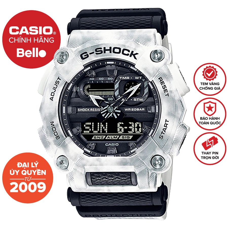 Đồng hồ Nam Dây Nhựa Casio G-Shock GA-900GC-7ADR chính hãng bảo hành 5 năm Pin trọn đời