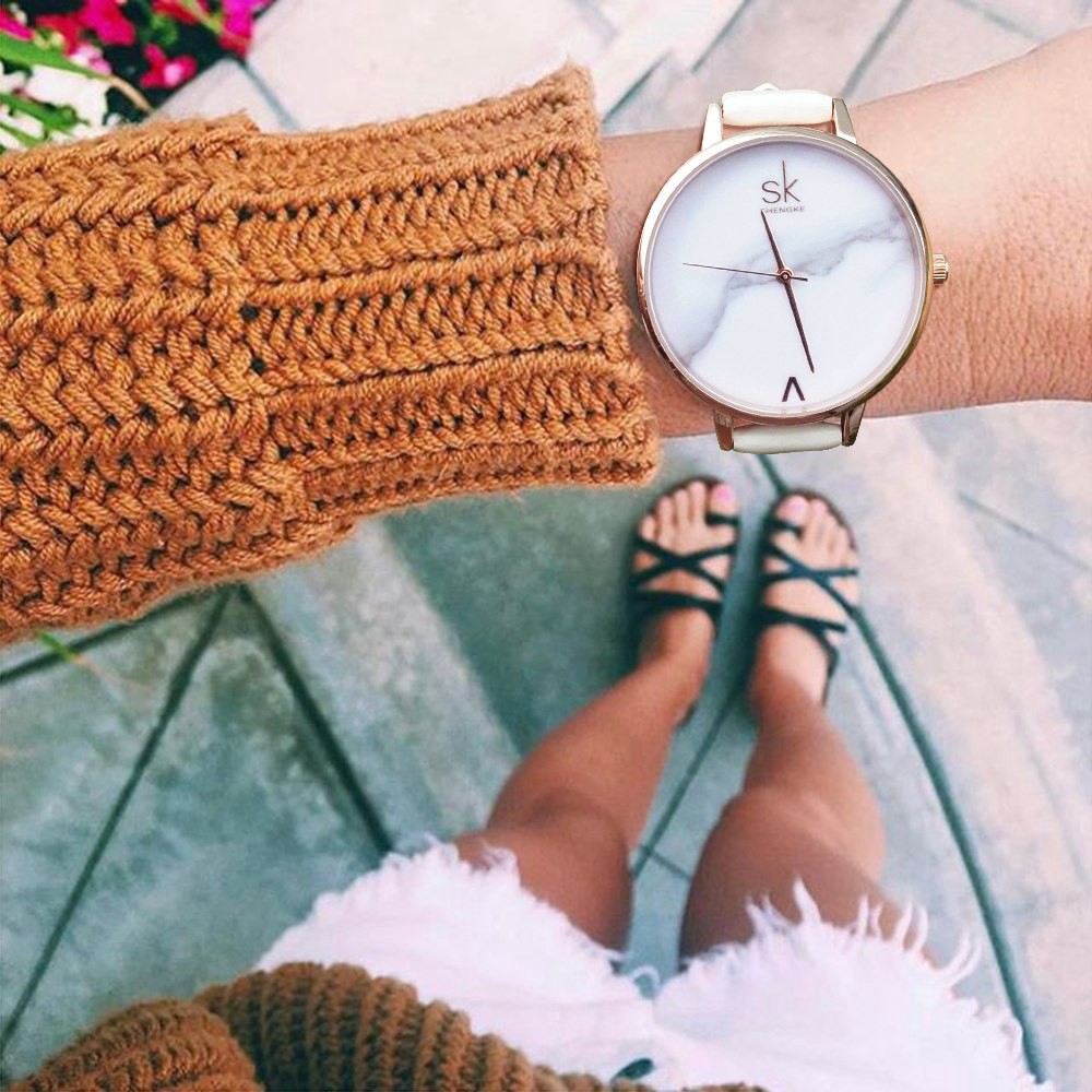 Đồng Hồ Đeo Tay Nữ Shengke Máy Thạch Anh Dây Da Thời Trang Sang Trọng Giản Dị | BigBuy360 - bigbuy360.vn