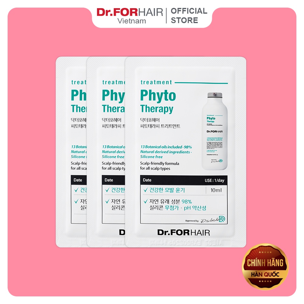 Dầu xả dành cho da nhạy cảm, dầu xả dưỡng tóc cho da đầu nhạy cảm Dr.FORHAIR Phyto Therapy Treatment gói 10ml