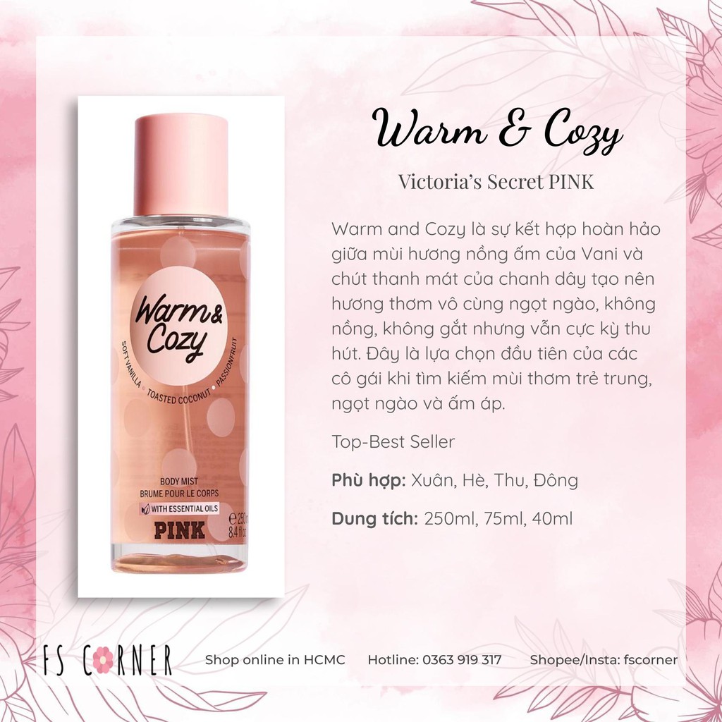 X t th m c th Body mist Victoria s Secret Warm Cozy X t