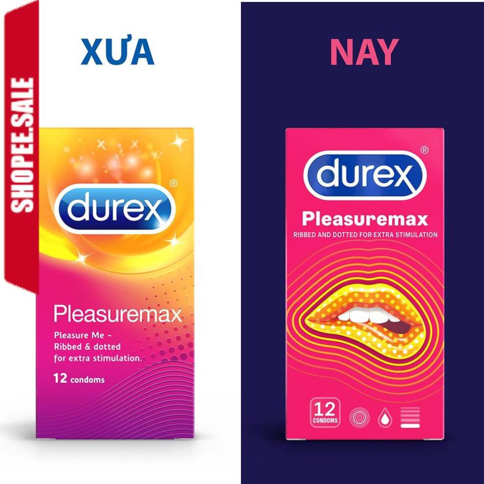 [ Hàng Chính Hãng] Bộ 2 hộp bao cao su Durex Pleasuremax (12 bao/hộp) ( Che tên Sp trước khi gửi)