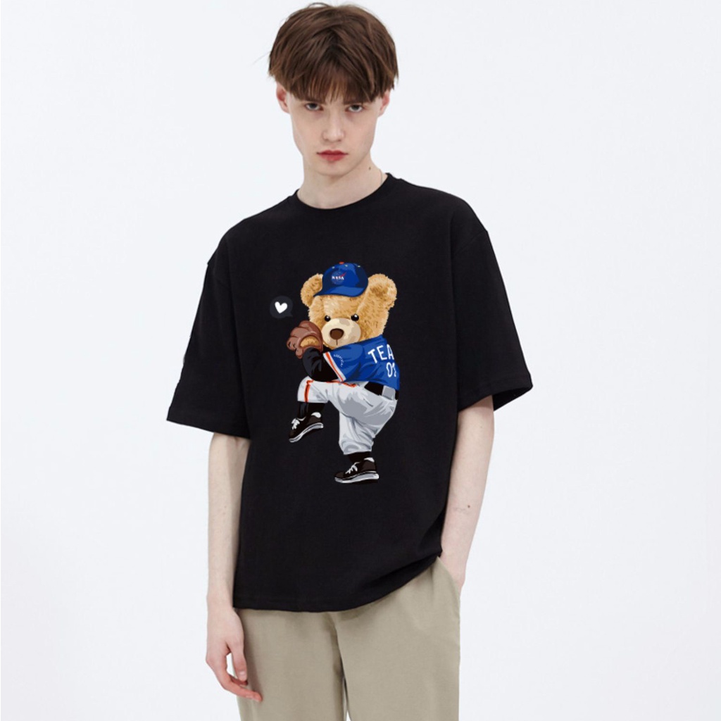 Áo thun NaSa Unisex Basic Tee 100% Cotton, phông trơn nam nữ tay lỡ oversize form rộng - AT08