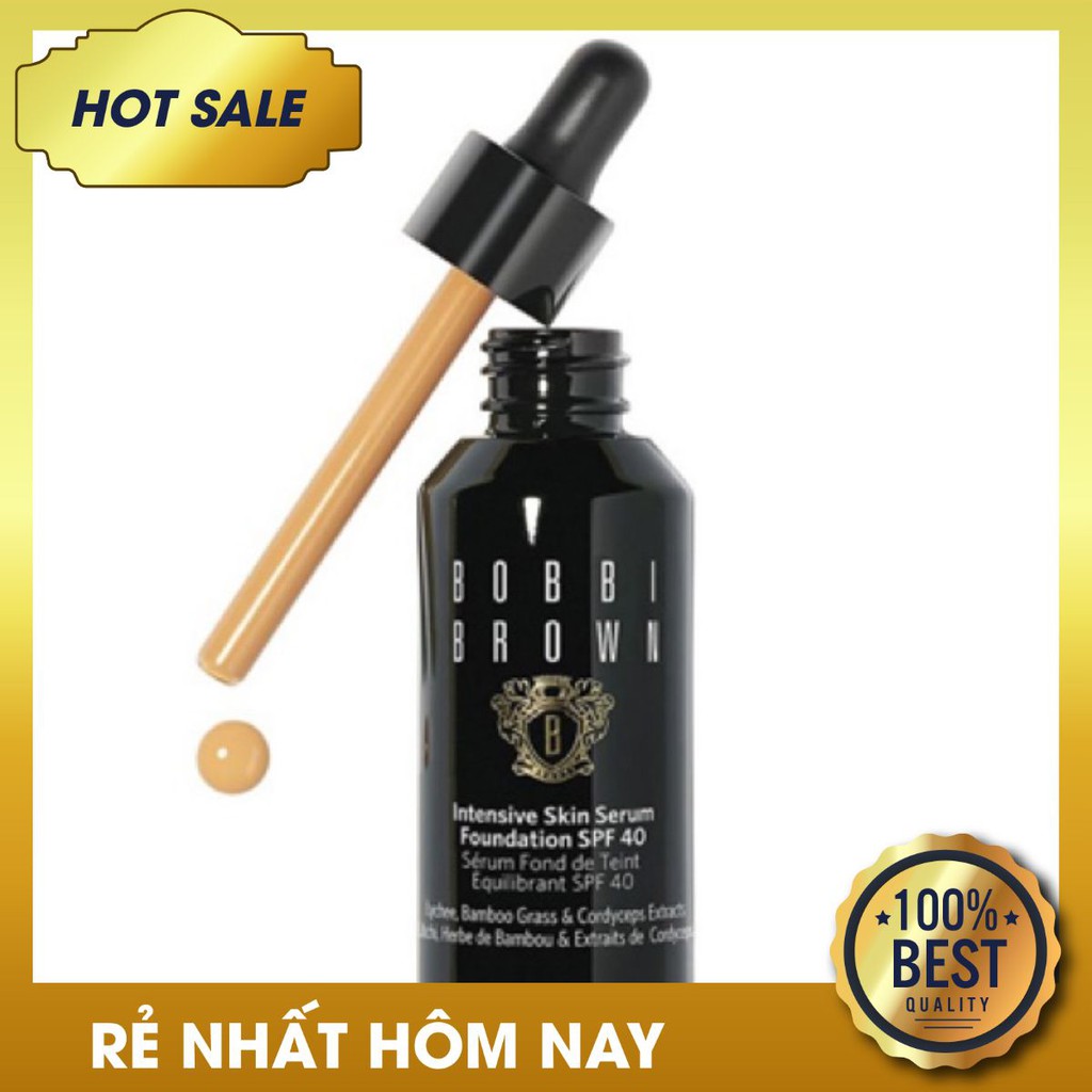 ( chuẩn auth) Kem nền Serum Bobbi Brown Intensive Skin Serum Foundation SPF40 PA+++ Warm Sand - 30ml