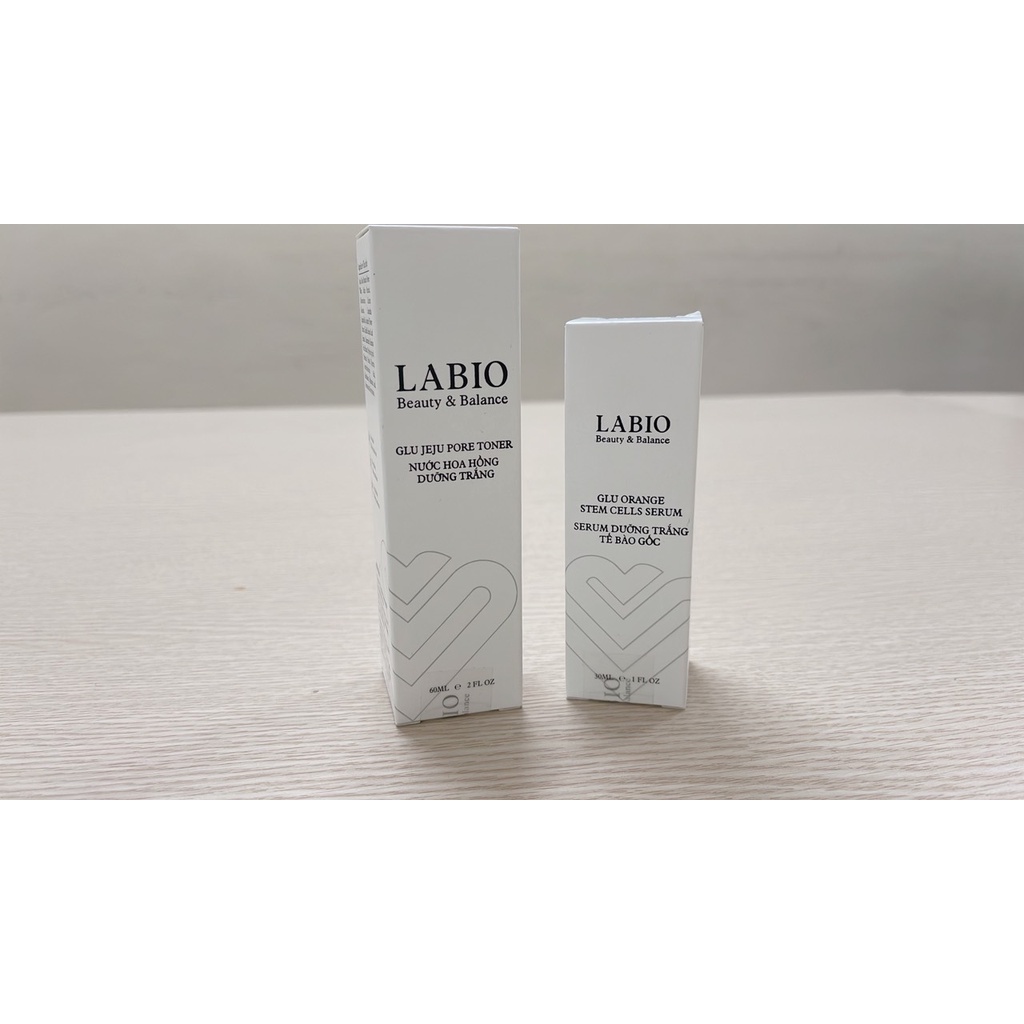 Combo 2 Toner &amp; Serum LABIO - Dưỡng Trắng, Căng Khỏe, Mờ Nám Và Se Khít Lỗ Chân Lông