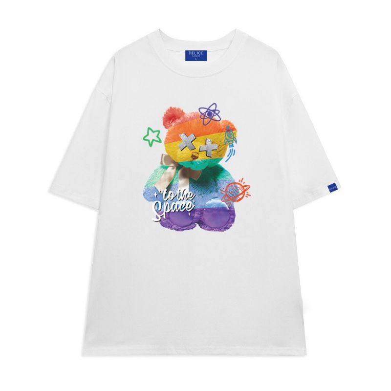 Áo thun  CottonFull size tay ngắn Oversize gấu X X