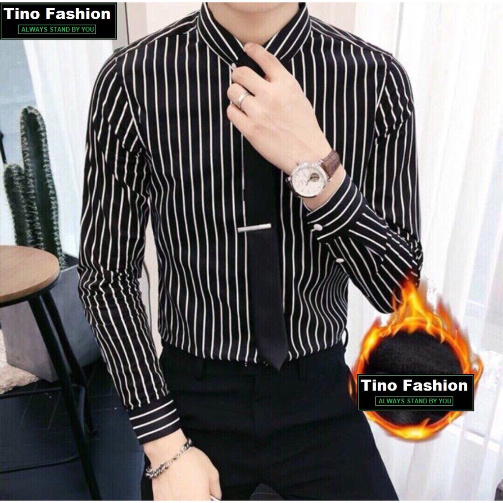 Áo Sơ Mi Nam Cao Cấp HÀN QUỐC Chuẩn Hàng Shop Tino Fashion - Dài tay