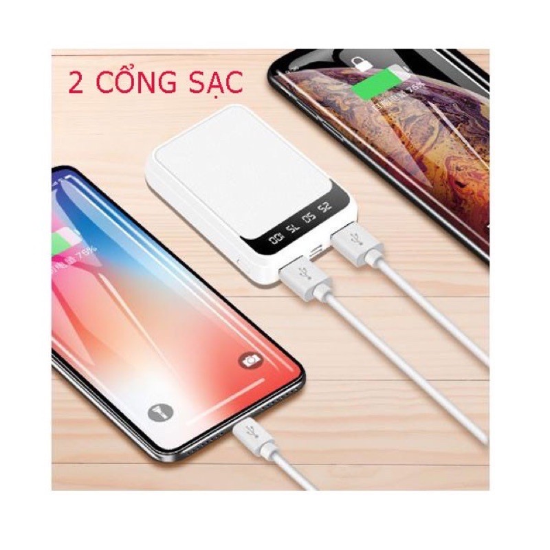 {mẫu HOT} Cục sạc dự phòng siêu mini gọn nhẹ bền dung lượng 10000 mAh