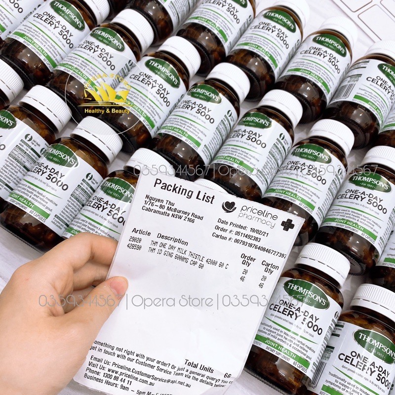 Thompson's One-a-day Celery Seed 5000mg 60 viên Gout | Thế Giới Skin Care