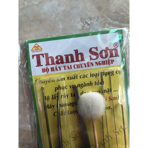 Bộ ráy tai Thanh Sơn 8 món xịn nẹp inox chắc chắn dùng làm ráy tai tiệm cắt tóc bộ móc tai chuyên nghiệp cán gổ