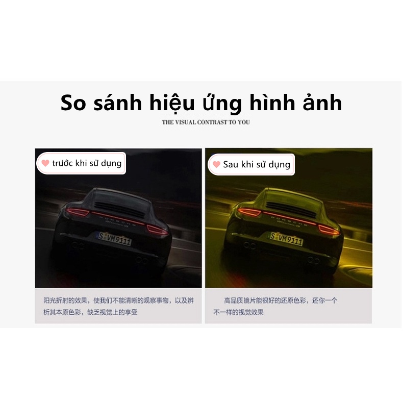 Mắt Kính mát kẹp vuông chống tia UV, kính râm cận cho nam nữ thời trang - kính ban đêm HD