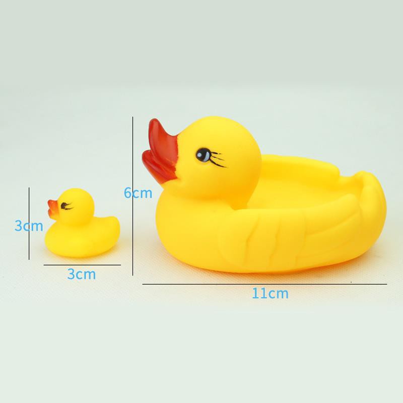 Vịt Thả Bồn Tắm 1 Mẹ 3 Con Kêu Chip Chip, Vừa Làm Đồ Chơi An Toàn Cho Bé