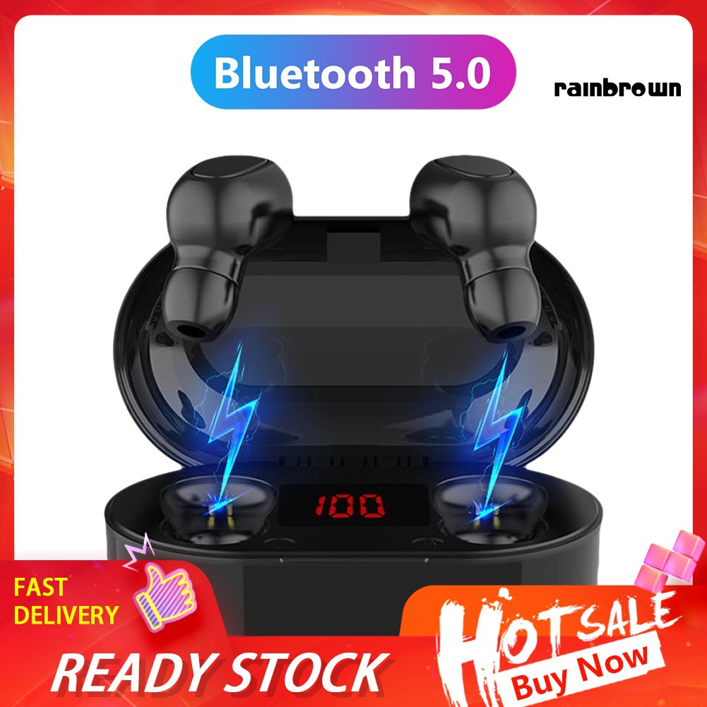 Tai Nghe Bluetooth 5.0 Không Dây / Rej / L22 Tws Có Đèn Led