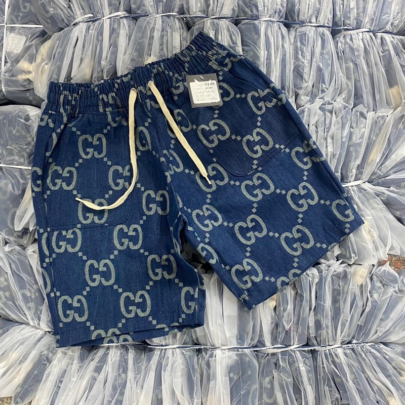 Quần Ngố Nam GC Logo In Cao Cấp - Quần Ngố GC Vải Tăm Cao Cấp