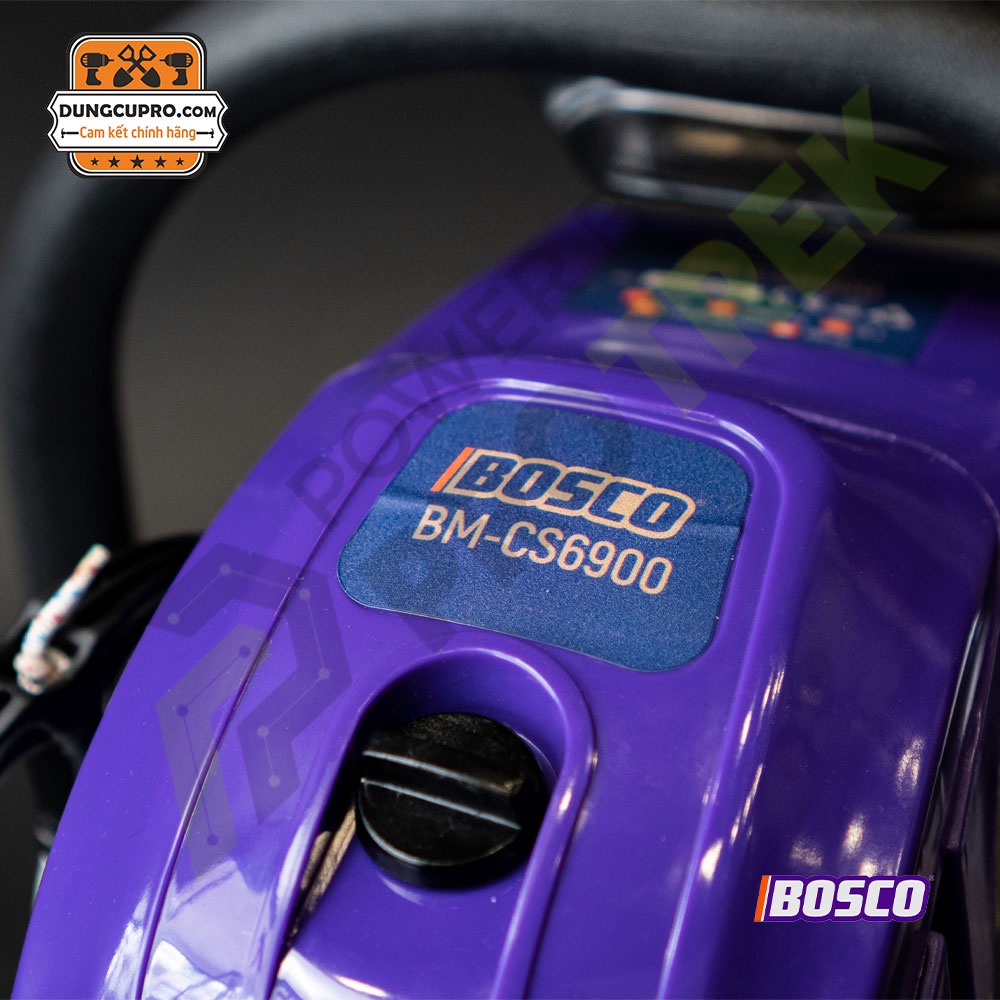 MÁY CƯA XÍCH BOSCO 6900 62CC - CHẠY XĂNG 2 THÌ CƯA ĐƯỢC MỌI LẠI CÂY