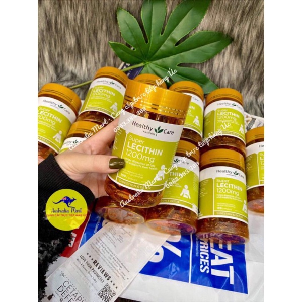 Thực Phẩm Chức Năng Mầm Đậu Nành Healthy Care Super Lecithin Úc Giúp Điều Hòa Nội Tiết, Tốt Cho Sức Khỏe Nữ Giới 1200mg