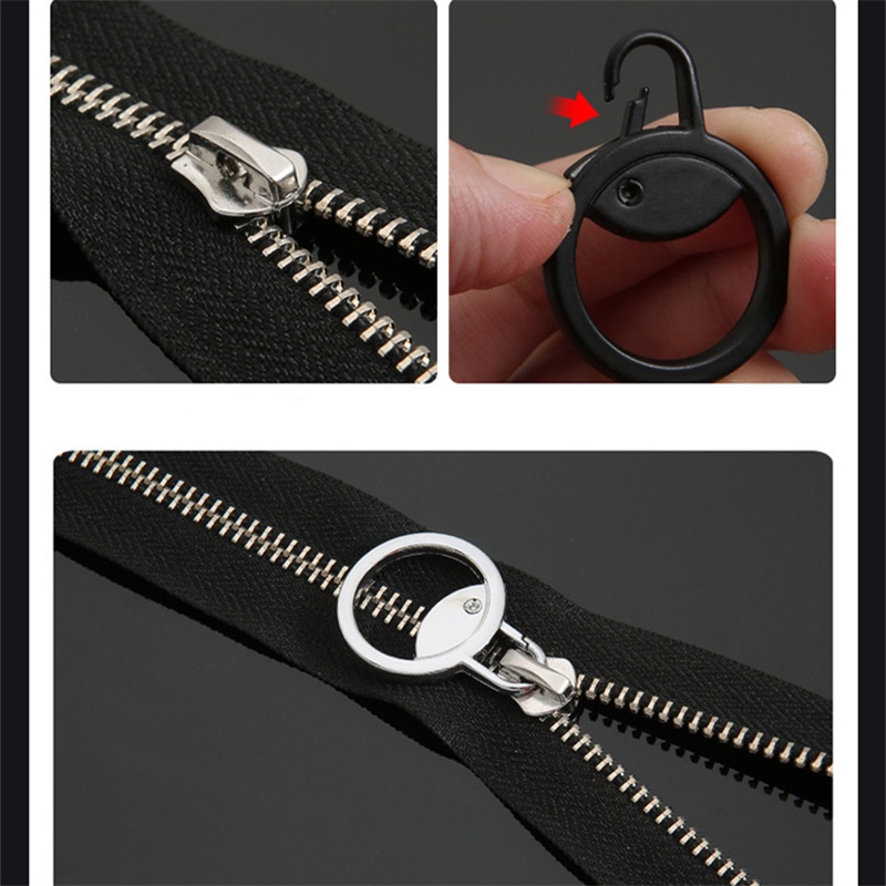Set 5 Khóa Kéo Kim Loại Có Thể Tháo Rời Cho Quần Áo / Túi Xách / Áo Khoác / Giày