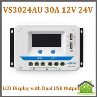 Điều khiển sạc năng lượng mặt trời PWM VS3024AU 12V-24V 30A EPEVER