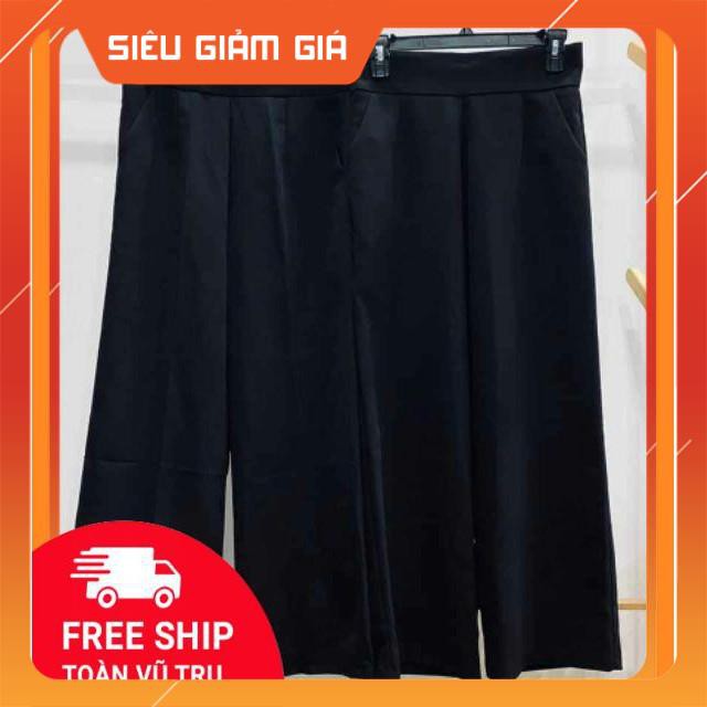 Quần ống rộng lưng cao nữ (Ảnh thật)