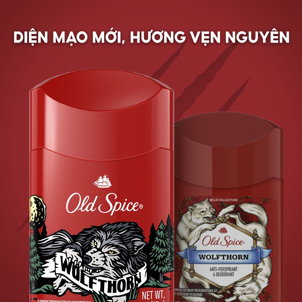 COMBO WOLFTHORN Cam Vani | Sữa tắm & Lăn Khử Mùi Old Spice WOLFTHORN | Chính hãng USA