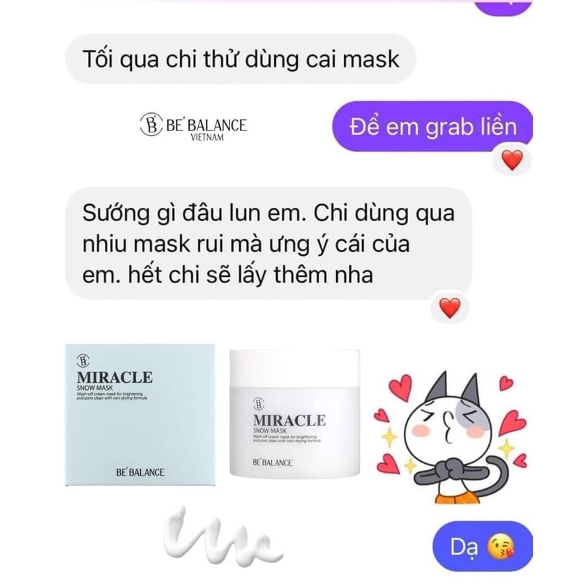 BEBALANCE Mặt Nạ Ủ Trắng SNOW MASK