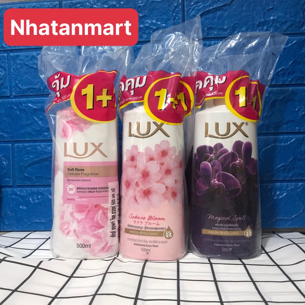 Cặp Sữa Tắm Lux Hương Nước Hoa Thái Lan 500ml Siêu Thơm