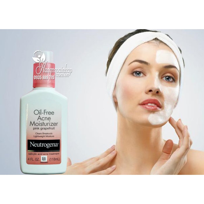 Kem dưỡng ẩm Neutrogena Oil Free Ance Moisturizer Pink Grapefruit 118ml (chuẩn Mỹ)