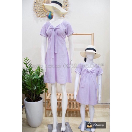 set đầm mẹ và bé màu tín