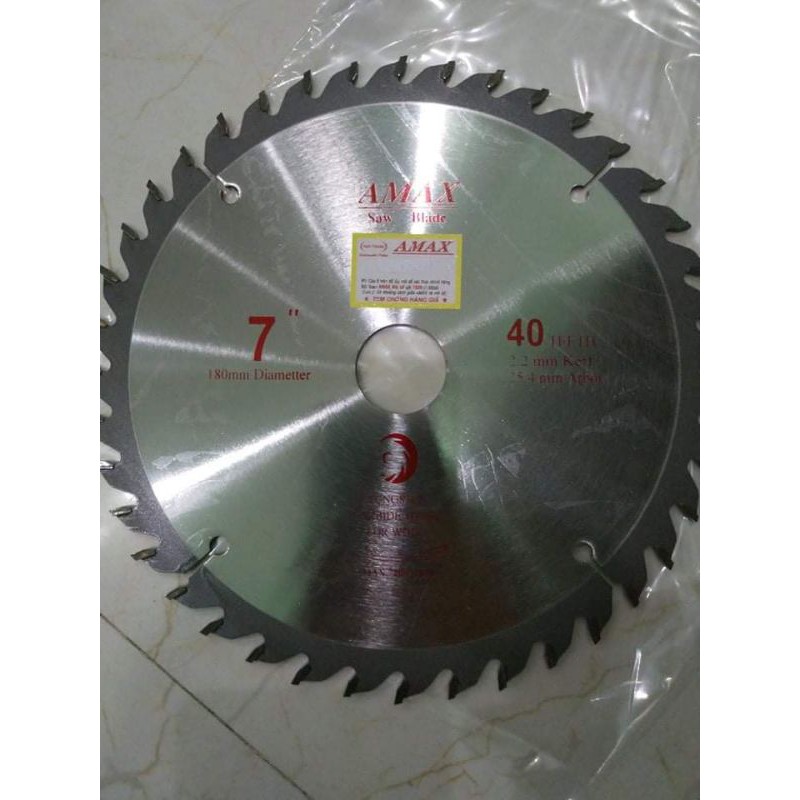 Lưỡi Cắt Gỗ, Lưỡi Cưa Gỗ Amax 180 Với 40  Răng Cưa